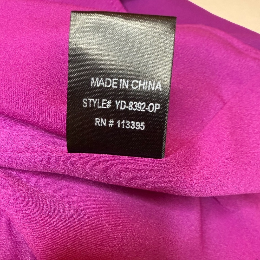 Harlyn Orchid Fit and Flare Halter Dress Plunging Drape Neckline Open Back XL - Picture 9 of 12
